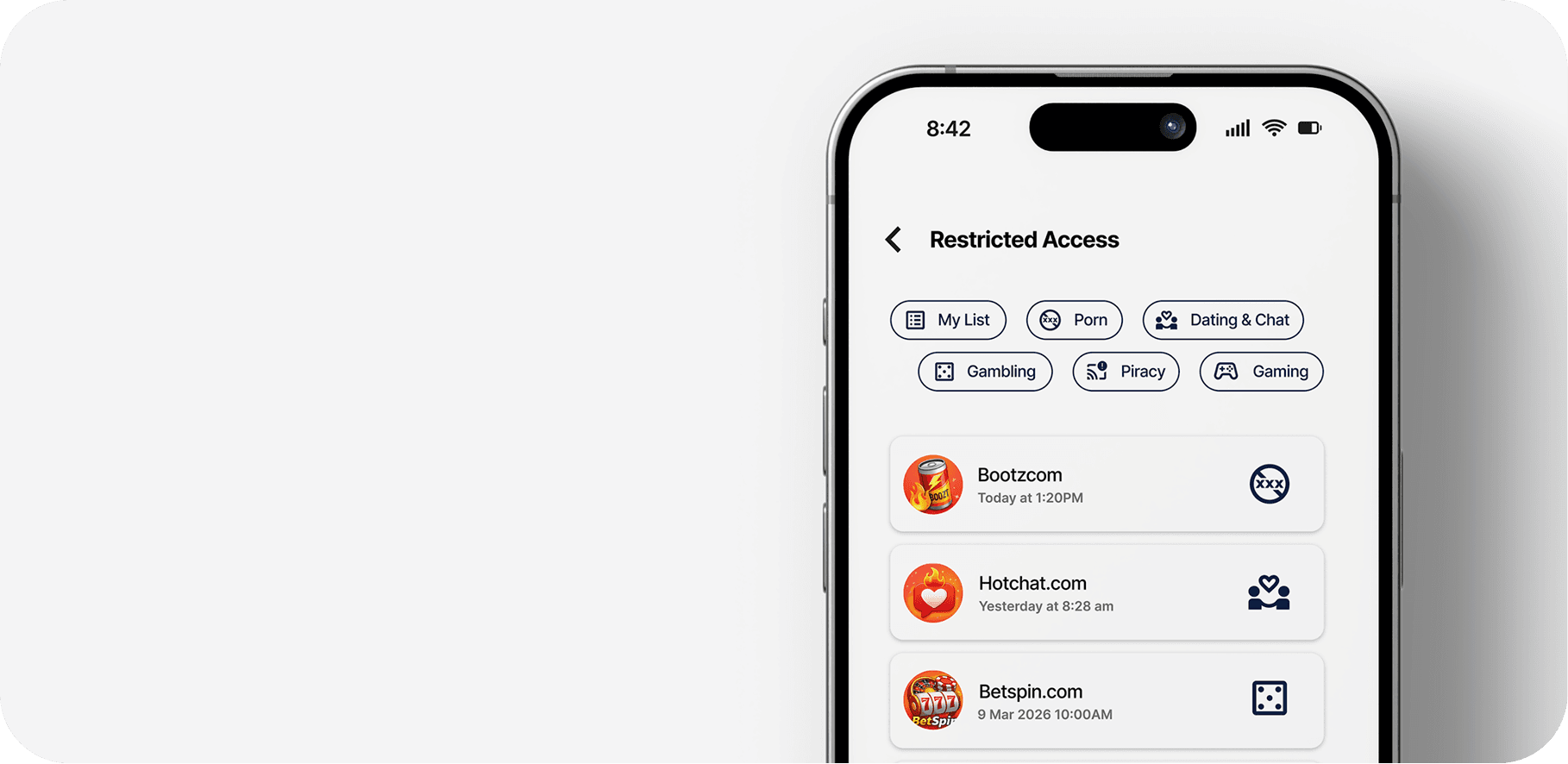 Automatically filter harmful or mature content
