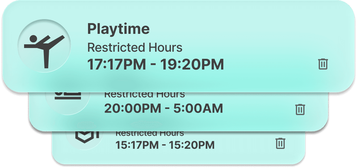 Healthy screen schedule card