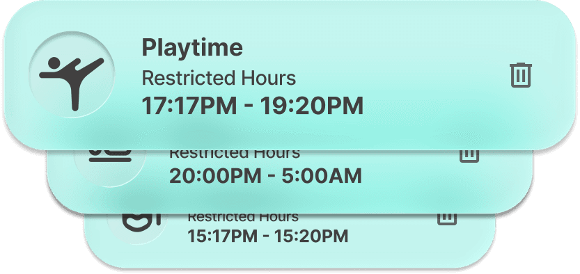 Healthy screen schedule card